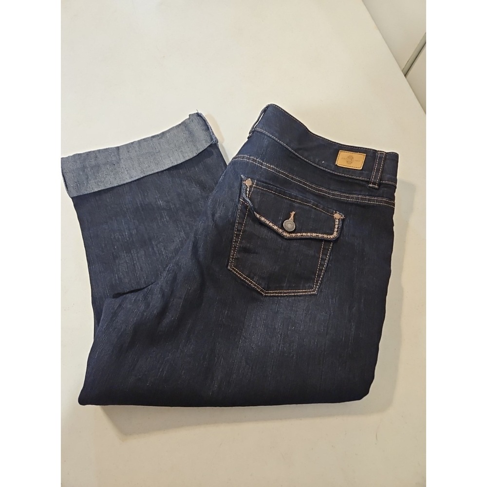 Bandolino Cropped Jean Womens Size 16 Comfort‎ Stretch Dark Wash BOHEME (A1288